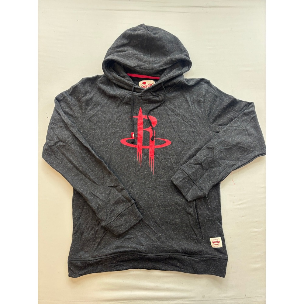 Sportiqe Houston Rockets NBA Hoodie Mens XL Charcoal Gray Heather Pullover